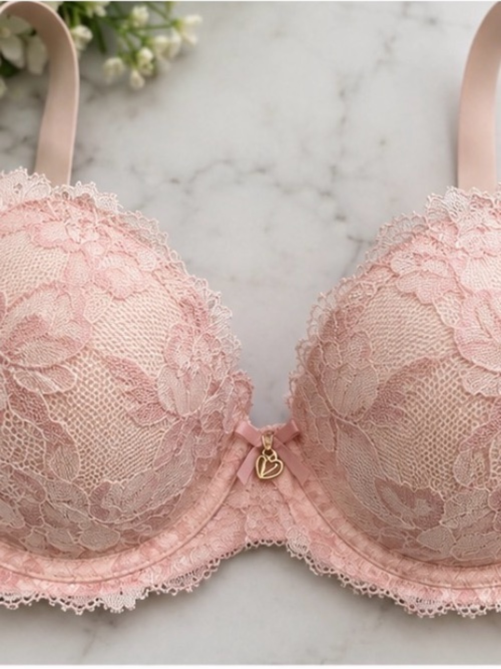Victoria’s Secret Body by Victoria Lace Demi Bra Size 34D – Light Pink